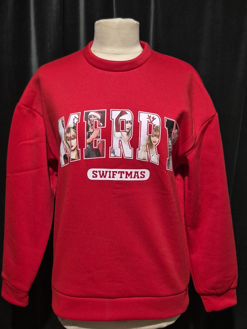 Taylor Swift 'Merry Swiftmas' Red Crewneck Sweatshirt